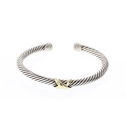David Yurman Sterling Silver & 14K Classic Cable