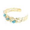 Image 3 : Vintage 14K Gold over 2ct Diamonds & Turquoise