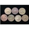 Image 1 : Lot of 7 Mexican 20 Centavos (Reds)