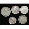 Image 2 : Lot of 5 Foreign silver coins