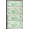 Image 2 : Lot of 4 1954 Bank of Canada $1 notes