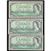 Image 1 : Lot of 3 1954 Bank of Canada $1 notes