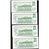 Image 2 : Lot of 4 1973 Bank of Canada $1 notes ***