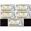 Image 1 : Lot of 5 1973 Bank of Canada $1 notes***