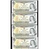 Image 1 : Lot of 4 1973 Bank of Canada $1 notes ***