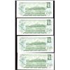 Image 2 : Lot of 4 1973 Bank of Canada $1 notes ***