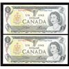 Image 1 : Lot of 2 Bank of Canada $1 notes**