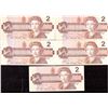 Image 1 : Lot of 5 1986 Bank of Canada $2 notes