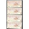 Image 2 : Lot of 9 1986 Bank of Canada $2 notes***