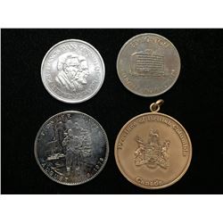 Group of 4 Canadian Medals, Tokens