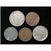 Image 1 : 1878, 1905, 1907, 1930, 1943 U.S. Coins