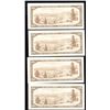 Image 2 : Lot of 4x 1954 $100 Bank of Canada Consecutive Serial Number Notes VF-EF