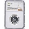 Image 1 : 1957 WASHINGTON QUARTER, NGC PF-69