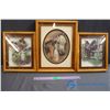 Image 1 : Lot of 3 Wooden Framed Western 3D Wall Hangings