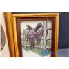 Image 4 : Lot of 3 Wooden Framed Western 3D Wall Hangings