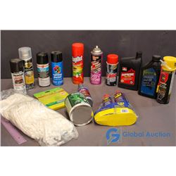 Lot of Assorted Shop Supplies, Paint, & Cleaners