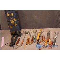 Large Lot of Assorted BBQ Utensils
