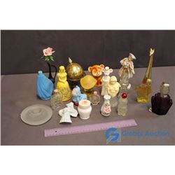 Lot of Unique Perfume Bottles, Figurines, Etc