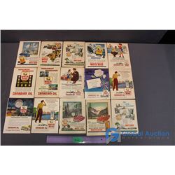 Lot of 15 Vintage White Rose Paper Ads