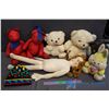 Image 1 : Lot of Vintage & Assorted Stuffed Doll & Animals (7)