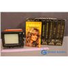 Image 1 : MTC 5" Portable Television, Hollywood Musicals VHS Set, Farrah Faucett Paperback