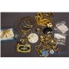 Image 1 : Lot of Misc Gold Plated Jewelry, Pins, & United States Navy Ring