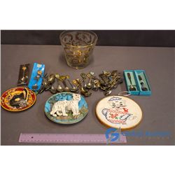 Lot of Collector Spoons, Wall Art, etc