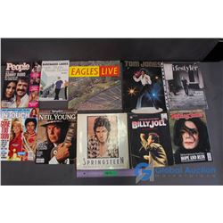 Lot of Pop Related Books & Magazines - Tom Jones, Bryan Adams, Michael Jackson, Eagles, Springsteen,
