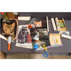 Lot of Vintage Inspirational Posters - Animals & etc