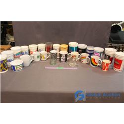 Lot of Coffee Cups, Plastic Collector Glasses & Casino Cups - Coke Related Glassware