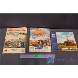 Macleod's 1951-52 Winter Catalog, IH 1966 Farm Parts & Accessories Catalog, 1964 IH Farm Catalog