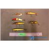 Image 1 : Lot of 6 Fishing Lures - 1 Wooden