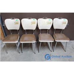 Set of 4 Chrome Kitchen Chairs - Excellent condition, no rips or vinyl issues