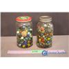 Image 1 : 2 Glass Jars of Marbles
