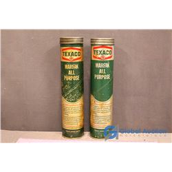 (2) Texaco Marfak All Purpose Tins