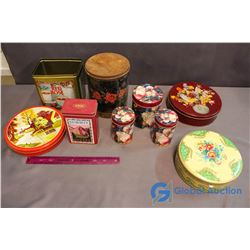 Lot of Misc Vintage Tins (Red Rose, Summit)