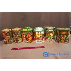 Lot of 6 M & M Holiday Tins