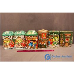 Lot of 6 M & M Holiday Tins