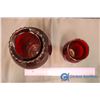Image 4 : 2 Pieces Ruby Red Glassware