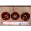 Image 3 : 3 Ruby Red Small Round Vases
