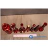 Image 3 : 7 Assorted Ruby Red Glassware Pieces, Vases, etc