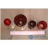 Image 3 : 4 Assorted Ruby Red Glassware Pieces