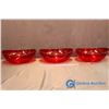 Image 2 : 3 Plastic Red Serving Bowls