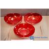 Image 3 : 3 Plastic Red Serving Bowls