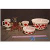 Image 1 : Lot of Polka Dot Fire King Kitchenware
