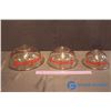 Image 3 : Set of 3 Clear Pyrex Bowls Cherry & Checkered Pattern