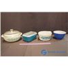 Image 1 : Lot of Assorted Vintage Pyrex Dishware - Butter Dish, Casserole Dish, Bowls (4)