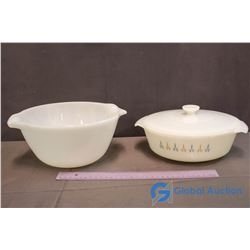 2 Fire King Serving Dishes