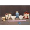 Image 1 : Lot of Salt & Pepper Shakers (2) 2 Dessert Cups, etc
