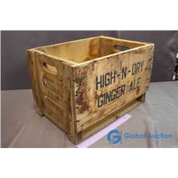 Wooden High & Dry Ginger Ale Crate (18.75"x12"x13"